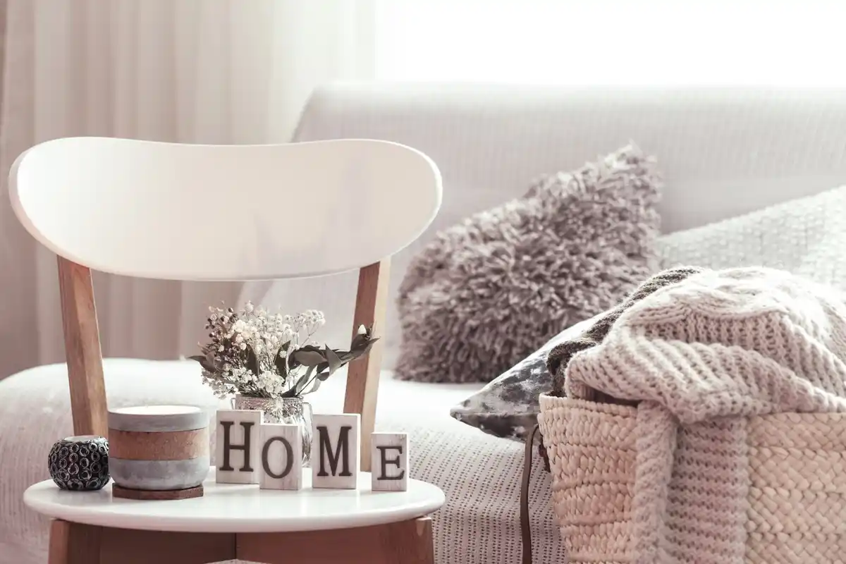 organized home Swedish style declutter tidy living room