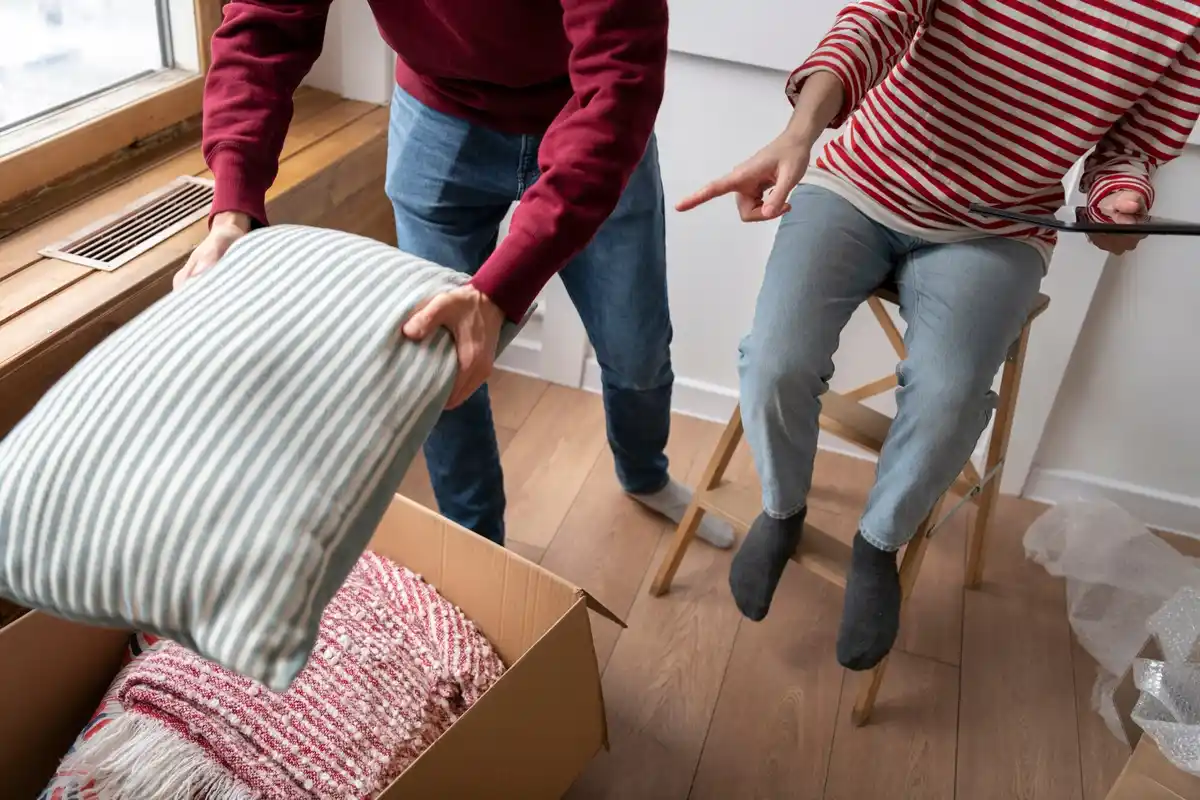 Swedish home organization tips messy living room before after