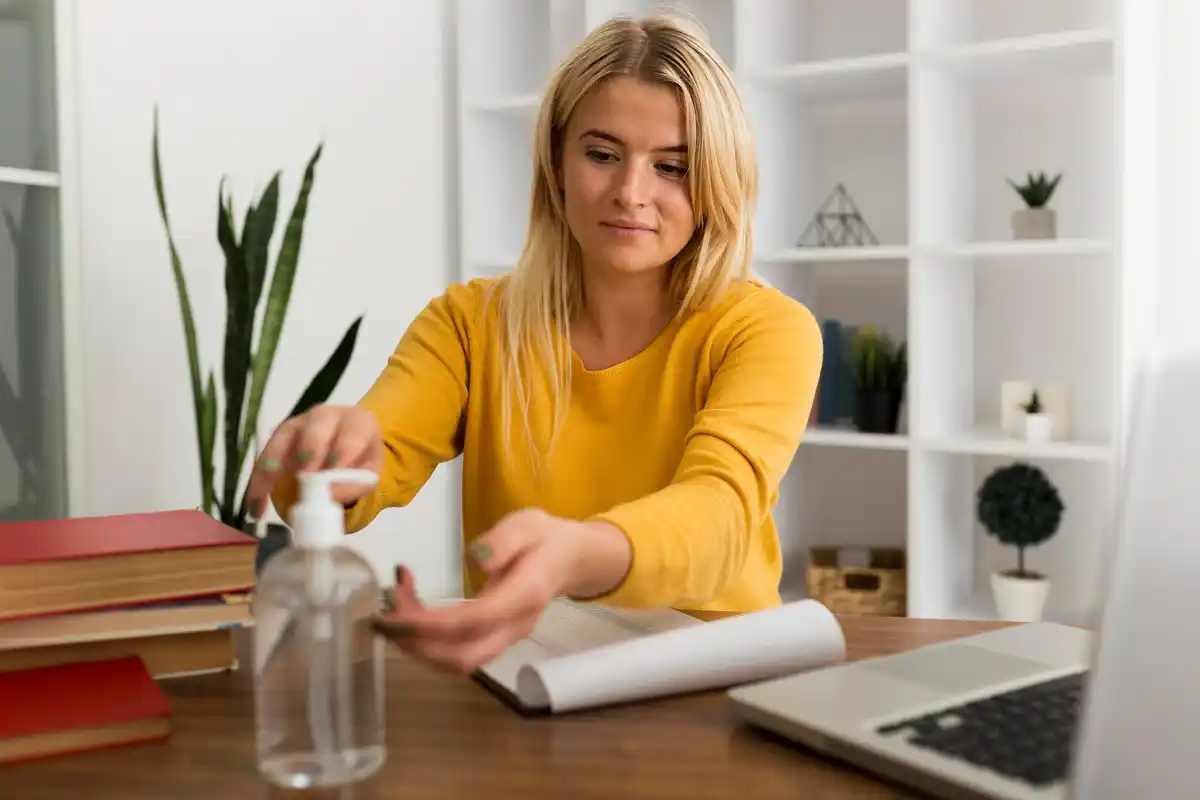 Swedish person managing personal finances stress relief