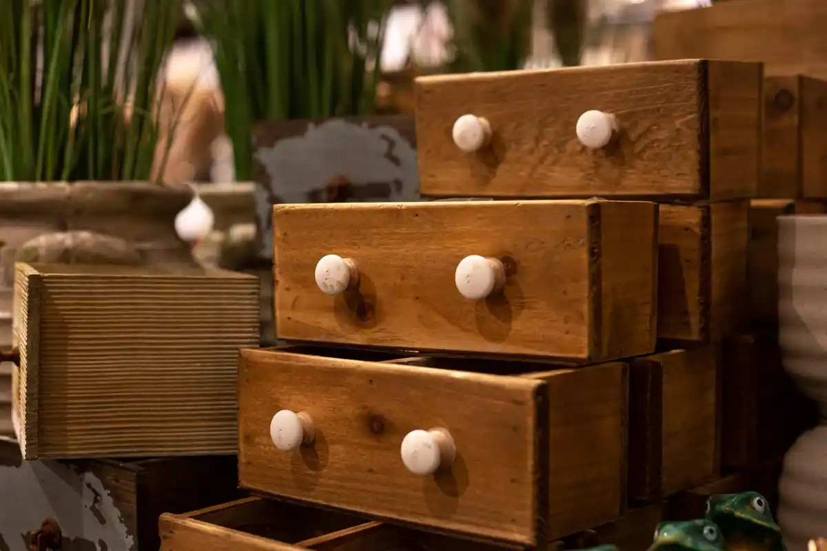 organized colorful storage boxes shelf home