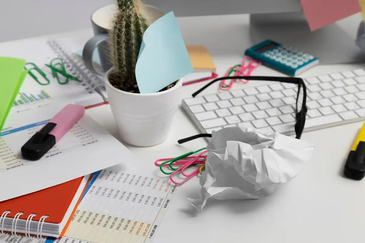 productivity mistakes office working desk